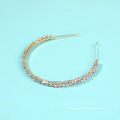 benutzerdefinierte Haarspange Stirnband Strass Stirnband vergoldet Kristall Kopfschmuck Braut Hochzeit Accessoire